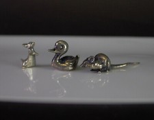 -3- alte Miniatur Tierfiguren