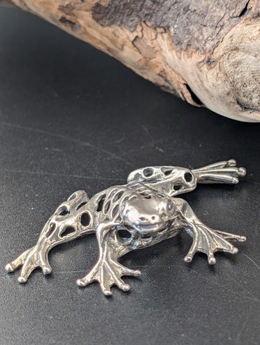 Miniatur frosch figur silber - miniatur,
