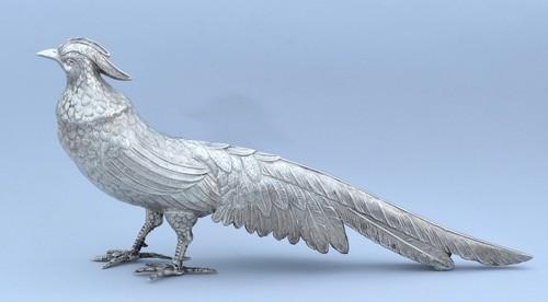 Fasanenfigur silber - fasanenfigur,,