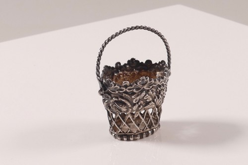 Korb körbchen silber miniatur - silber,