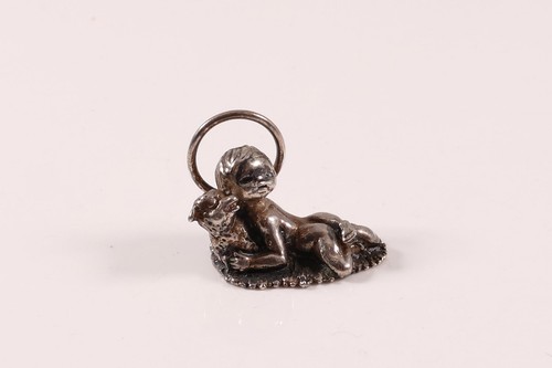 Silberfigur silber engel putto - silberfigur,