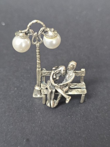800 silber miniatur liebespaar - silber,