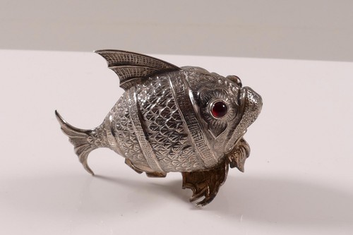 Silberfigur silber fisch - silberfigur, mit