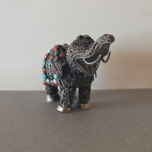 Miniatur silber elefant mit - elefant,