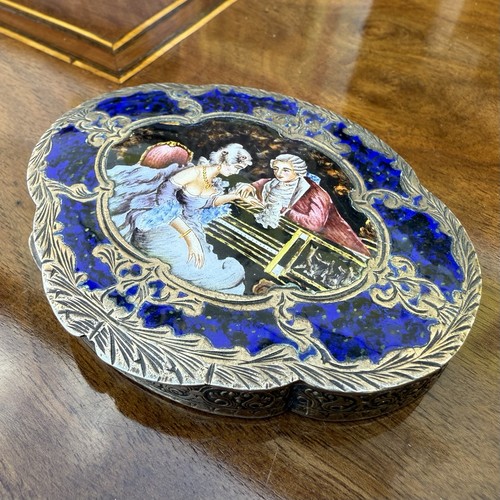 Silber emaille dose - silber,