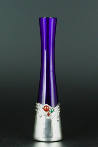 Vase kobaltblau mit - , 3