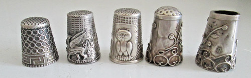 Alte fingerhüte silber - 5,