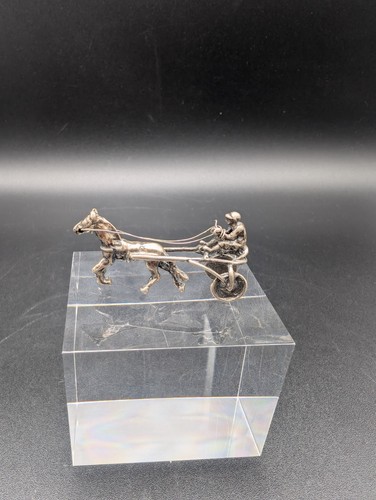 Silber miniatur sulky traber - silber,
