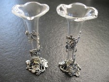 2 Blumenhalter Silber 800