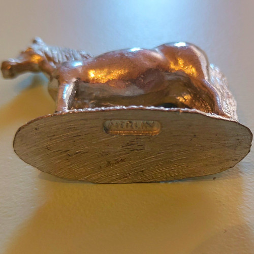 Silberfarbene tierfigur pferd - silberfarbene,
