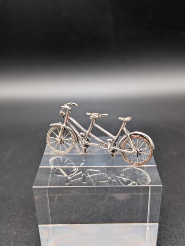 Miniatur silber tandem fahrrad - silber,